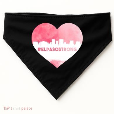 #El Paso Strong Texas Skyline Heart USA-Made Doggie Bandana