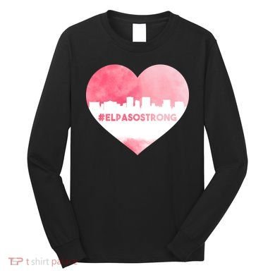 #El Paso Strong Texas Skyline Heart Long Sleeve Shirt