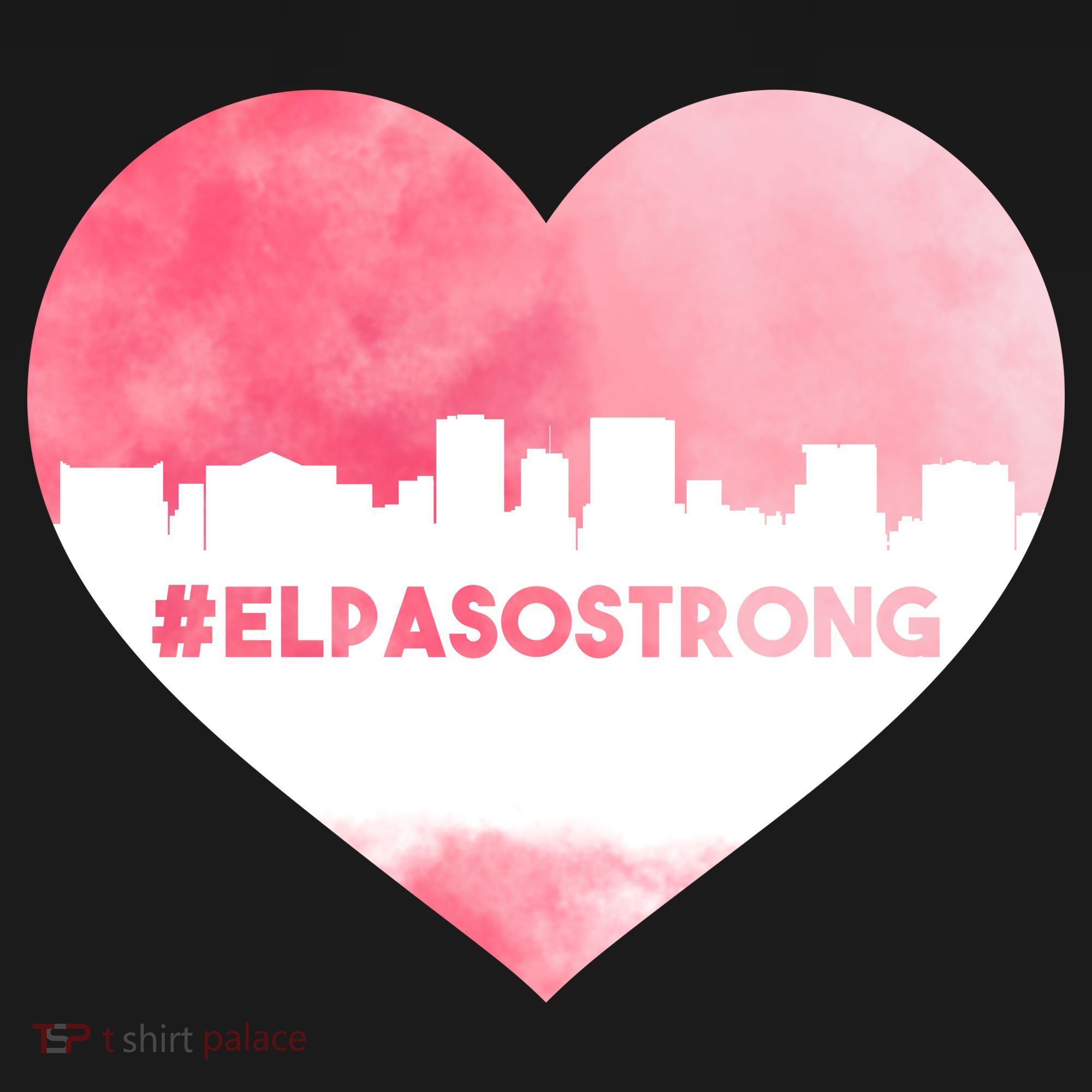#El Paso Strong Texas Skyline Heart Apron