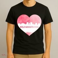 #El Paso Strong Texas Skyline Heart T-Shirt thumb 3