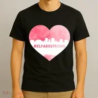 #El Paso Strong Texas Skyline Heart T-Shirt thumb 3