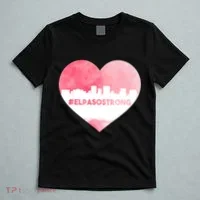 #El Paso Strong Texas Skyline Heart T-Shirt thumb 5