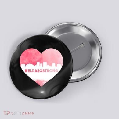 #El Paso Strong Texas Skyline Heart Button