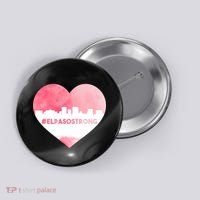 #El Paso Strong Texas Skyline Heart Button thumb 0