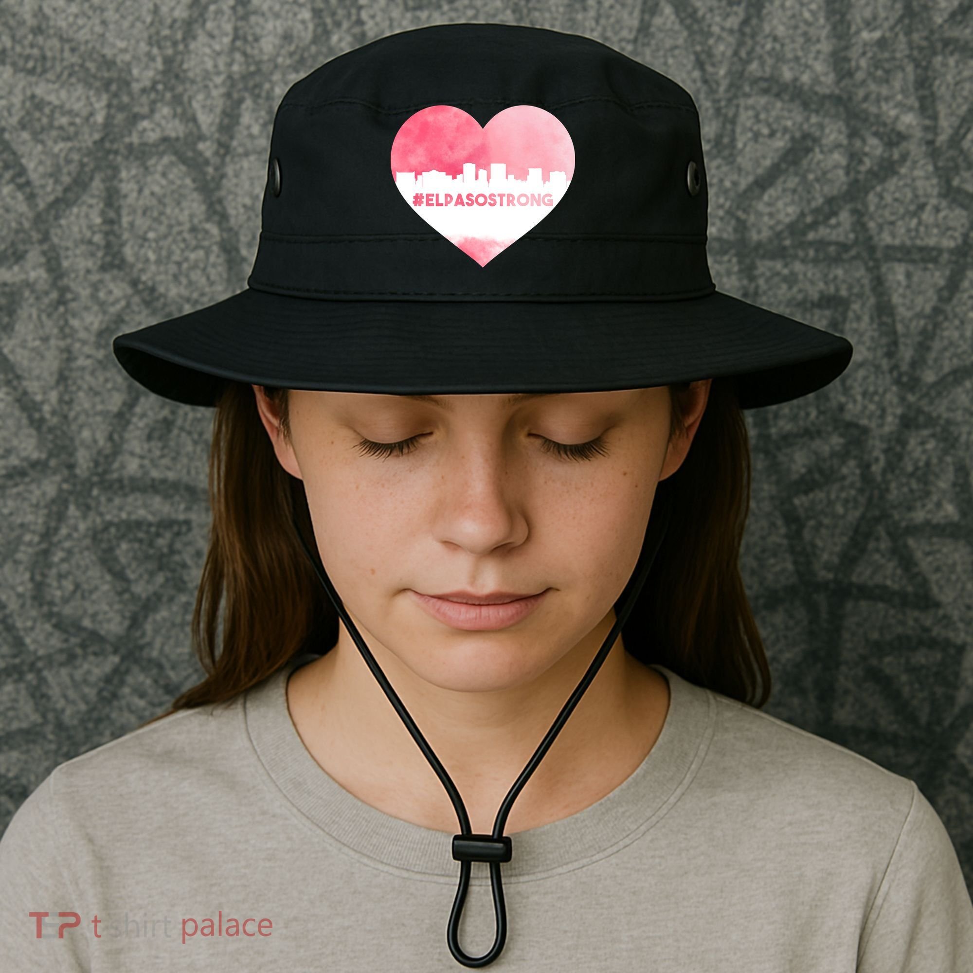 #El Paso Strong Texas Skyline Heart Bucket Hat