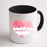 #El Paso Strong Texas Skyline Heart Coffee Mug thumb 1