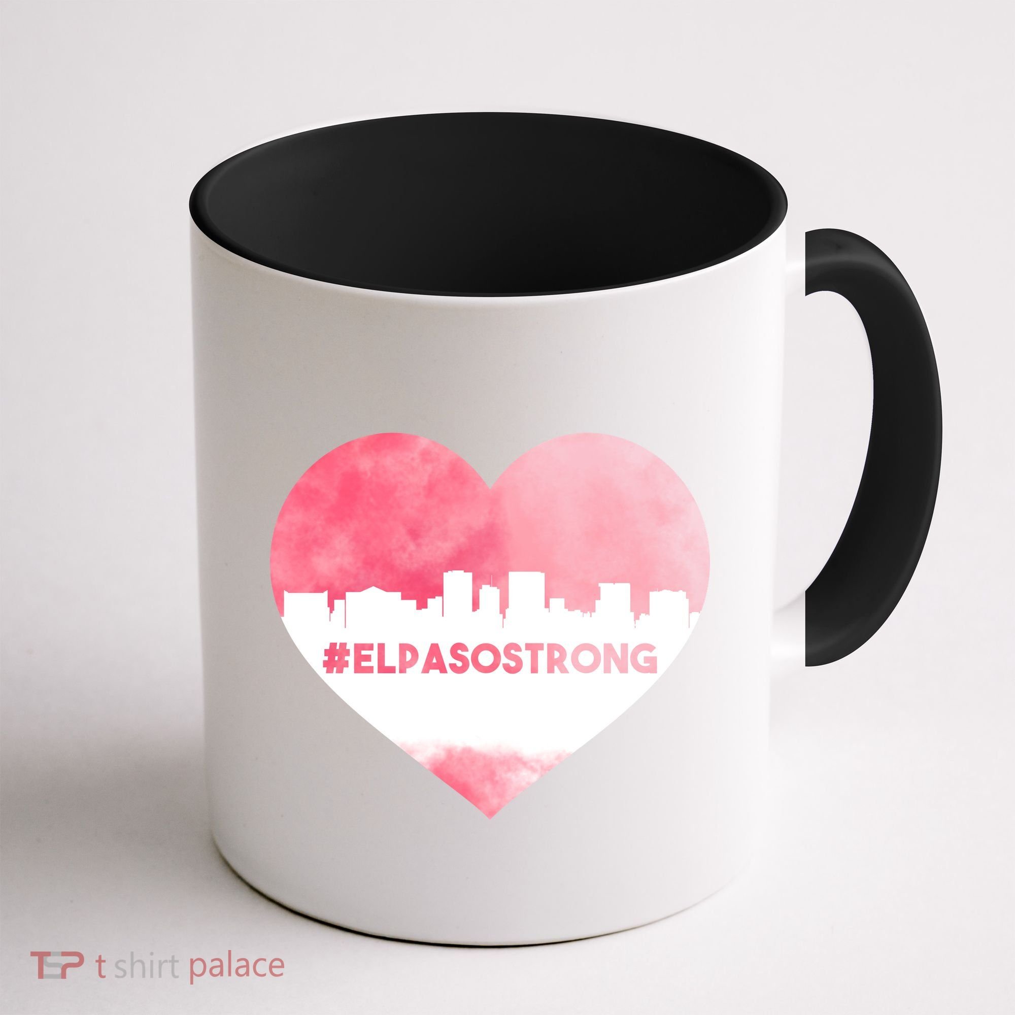 #El Paso Strong Texas Skyline Heart Coffee Mug