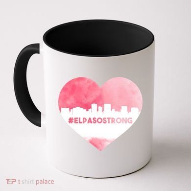 #El Paso Strong Texas Skyline Heart Coffee Mug