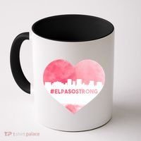 #El Paso Strong Texas Skyline Heart Coffee Mug thumb 0