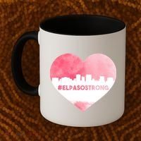 #El Paso Strong Texas Skyline Heart Coffee Mug thumb 2