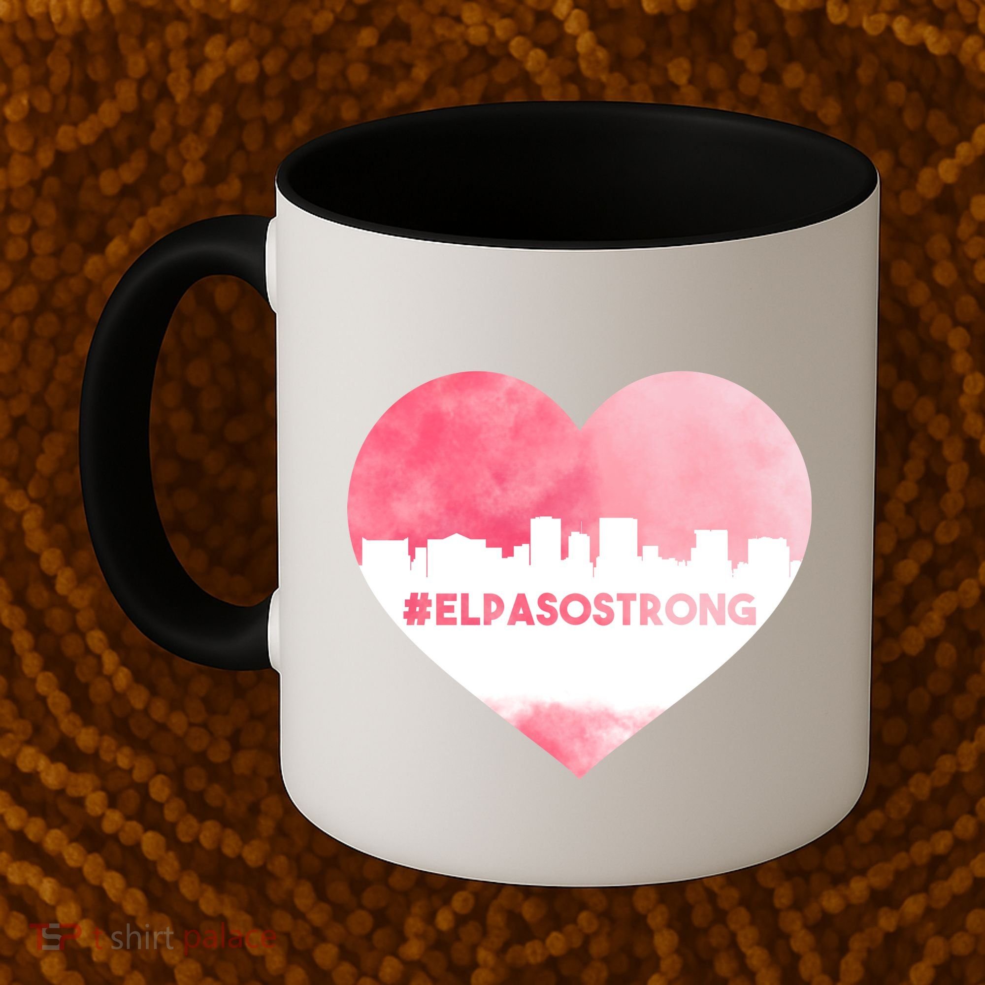 #El Paso Strong Texas Skyline Heart Coffee Mug