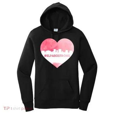 #El Paso Strong Texas Skyline Heart Women's Hoodie