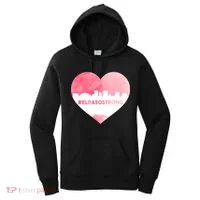 #El Paso Strong Texas Skyline Heart Women's Hoodie thumb 0