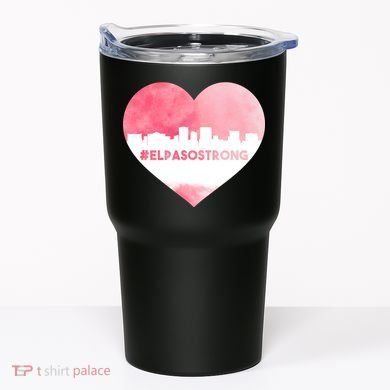 #El Paso Strong Texas Skyline Heart Tumbler