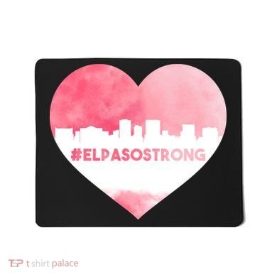 #El Paso Strong Texas Skyline Heart Mousepad