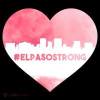 #El Paso Strong Texas Skyline Heart Ornament thumb 1
