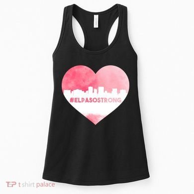 #El Paso Strong Texas Skyline Heart Women's Tank Top