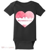 #El Paso Strong Texas Skyline Heart Baby Bodysuit thumb 0