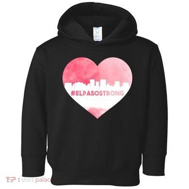 #El Paso Strong Texas Skyline Heart Toddler Hoodie