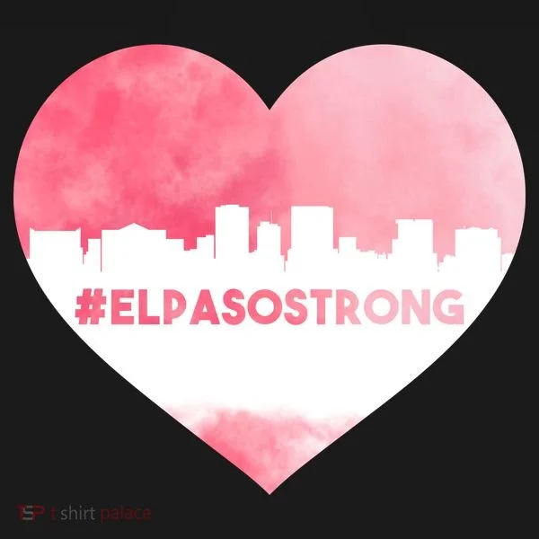 #El Paso Strong Texas Skyline Heart Toddler Hoodie
