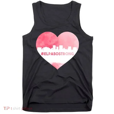 #El Paso Strong Texas Skyline Heart Tank Top