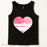 #El Paso Strong Texas Skyline Heart Tank Top thumb 2