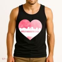 #El Paso Strong Texas Skyline Heart Tank Top thumb 3