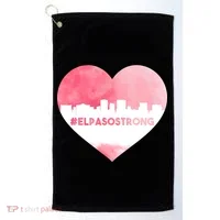#El Paso Strong Texas Skyline Heart Golf Towel thumb 0