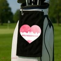 #El Paso Strong Texas Skyline Heart Golf Towel thumb 2