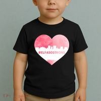 #El Paso Strong Texas Skyline Heart Toddler T-Shirt thumb 2