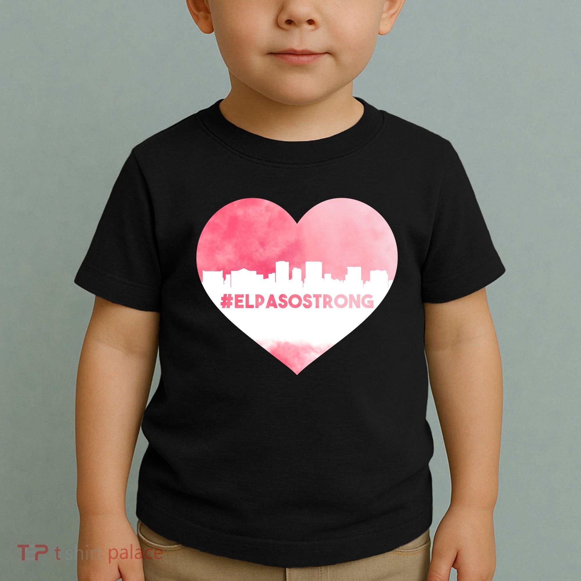 #El Paso Strong Texas Skyline Heart Toddler T-Shirt