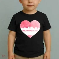 #El Paso Strong Texas Skyline Heart Toddler T-Shirt thumb 2