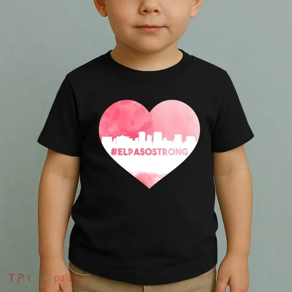 #El Paso Strong Texas Skyline Heart Toddler T-Shirt