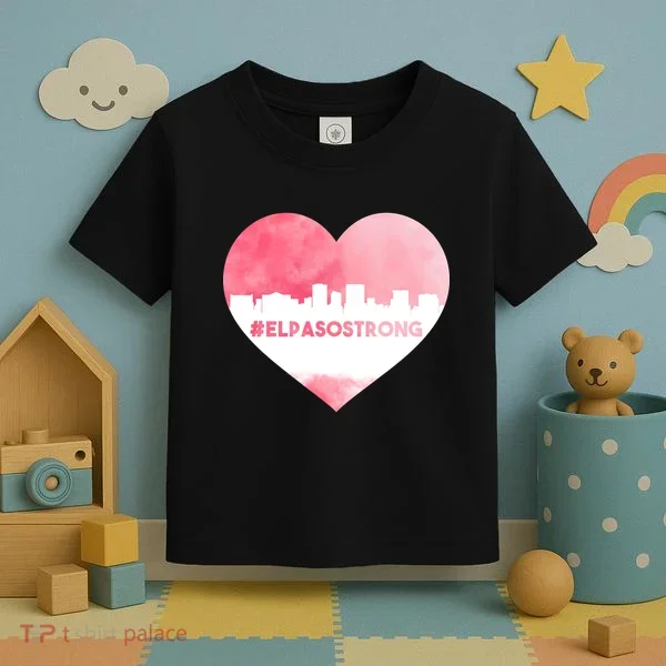 #El Paso Strong Texas Skyline Heart Toddler T-Shirt