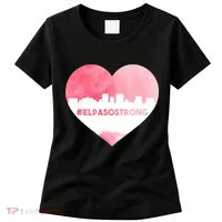 #El Paso Strong Texas Skyline Heart Women's T-Shirt thumb 0