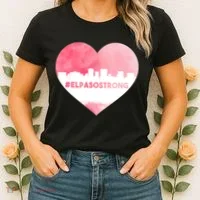 #El Paso Strong Texas Skyline Heart Women's T-Shirt thumb 2