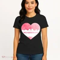 #El Paso Strong Texas Skyline Heart Women's T-Shirt thumb 4