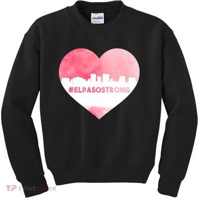 #El Paso Strong Texas Skyline Heart Kids Sweatshirt