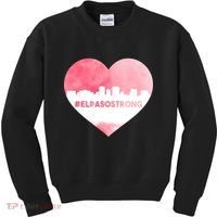 #El Paso Strong Texas Skyline Heart Kids Sweatshirt thumb 0