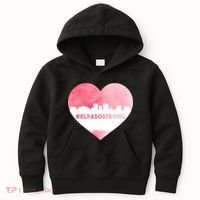 #El Paso Strong Texas Skyline Heart Kids Hoodie thumb 0