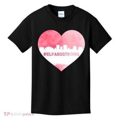 #El Paso Strong Texas Skyline Heart Kids T-Shirt