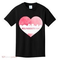 #El Paso Strong Texas Skyline Heart Kids T-Shirt thumb 0