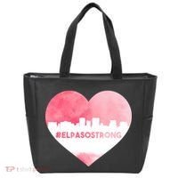 #El Paso Strong Texas Skyline Heart Tote Bag thumb 0