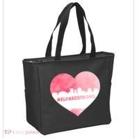 #El Paso Strong Texas Skyline Heart Tote Bag thumb 2