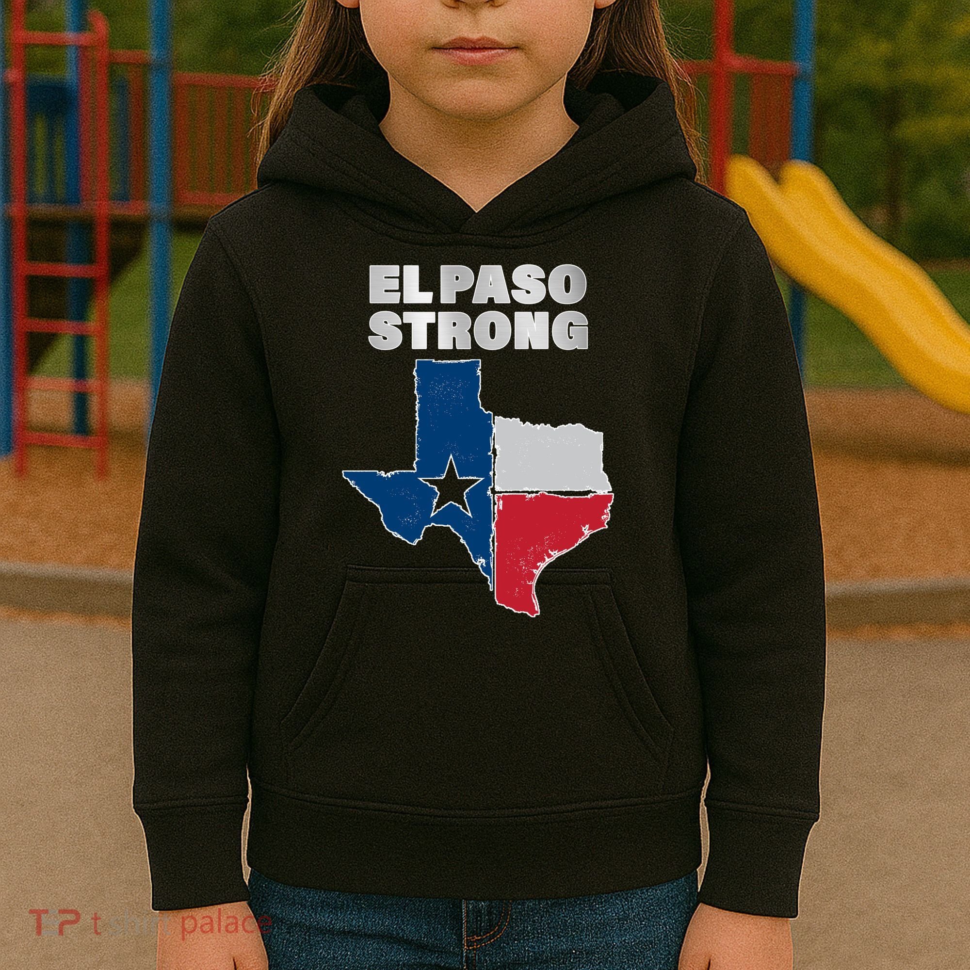 El Paso Strong Texas State Kids Hoodie