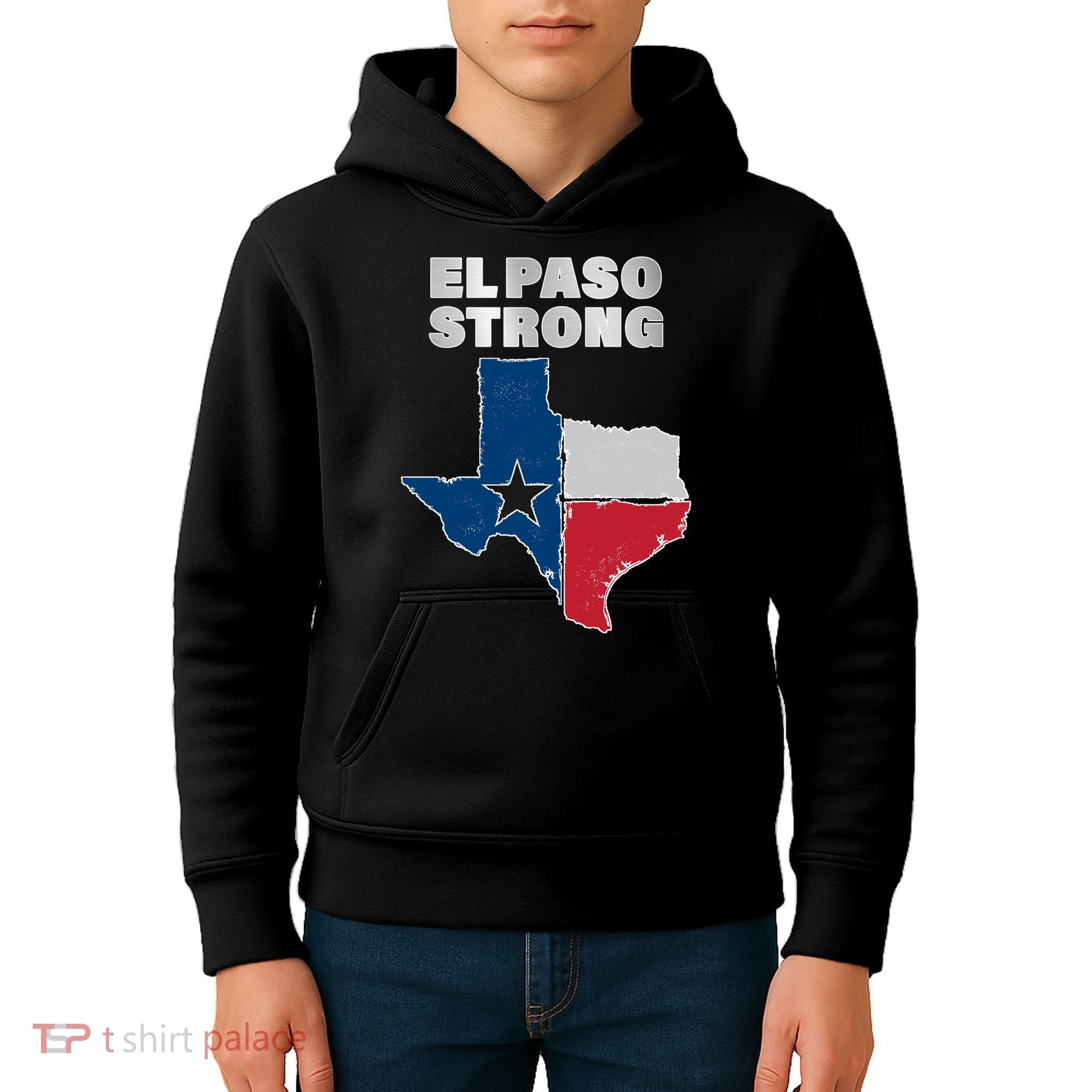 El Paso Strong Texas State Kids Hoodie