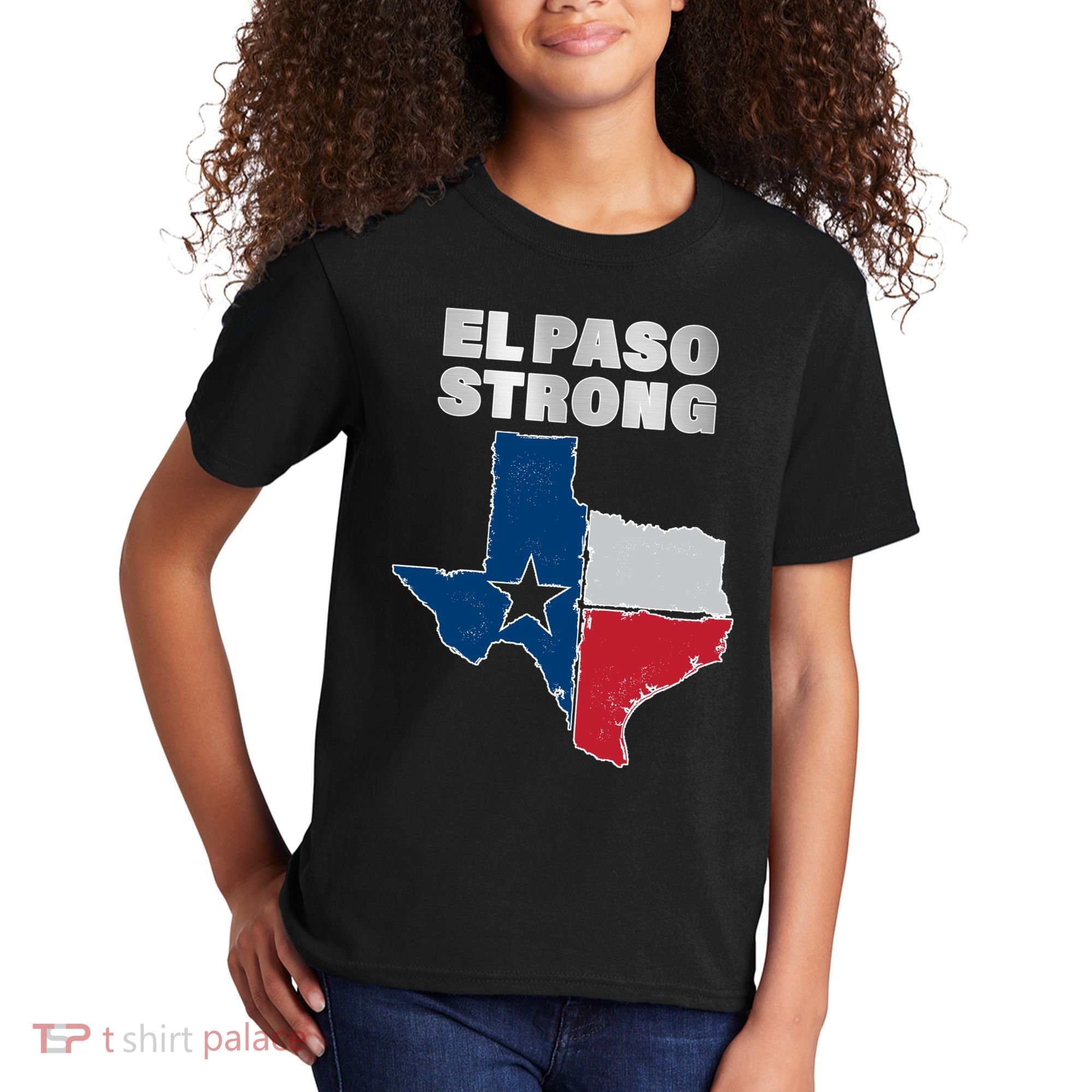 El Paso Strong Texas State Kids T-Shirt