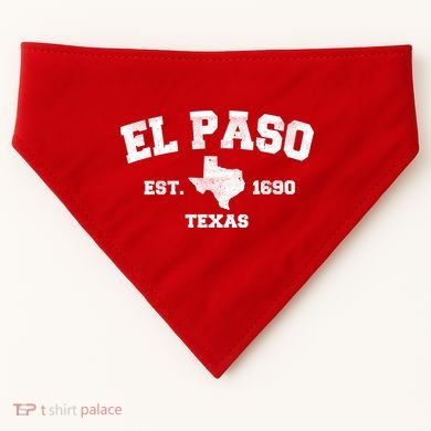 El Paso Texas Est. 1690 Vintage USA-Made Doggie Bandana