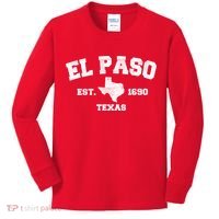 El Paso Texas Est. 1690 Vintage Kids Long Sleeve Shirt thumb 0