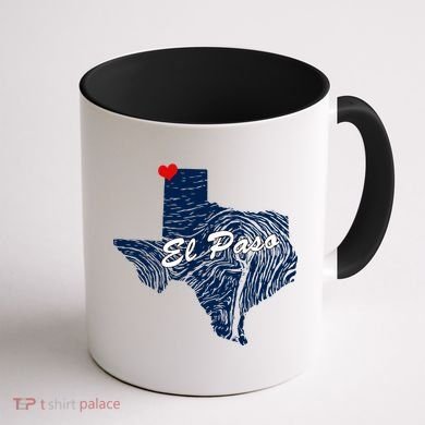 El Paso Texas State Coffee Mug back